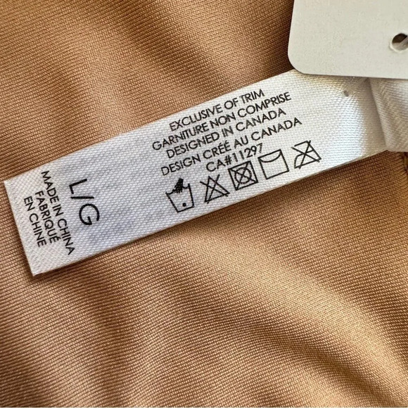 NWT La Vie En Rose Palm Beach High Waist Bikini Bottoms ONLY Gold Sand Sz L - Picture 7 of 12